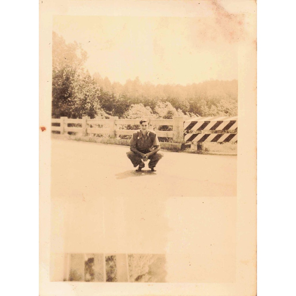 1940s Vintage Photograph Soldier Man Military Uniform Posed Photo - Picture 1 of 3